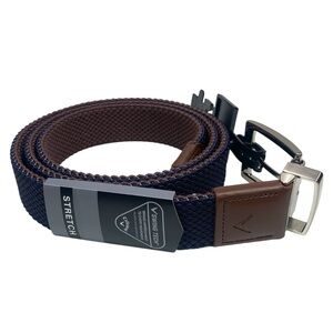 NWT Callaway Men Sizes‎ XL & Small Navy/Brown Reversible Stretch Golf Belt